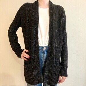 Aritzia Talula Lenox Sweater Black Speckled Cardigan Size XXS